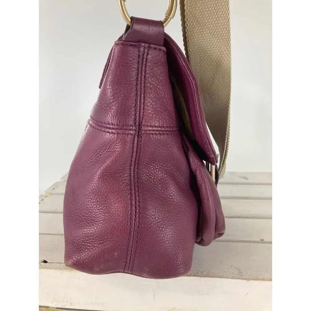MICHAEL KORS, SMALL PURPLE LEATHER CROSSBODY BAG (ASIS)